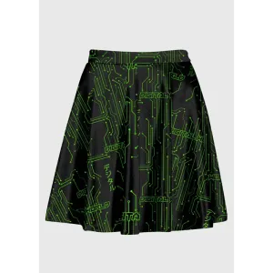 Techno Cyber Raver High Waist Skirt for Unique Festival Style