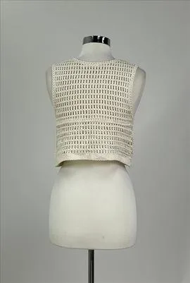 The Leila Crochet Button Down Sweater Vest