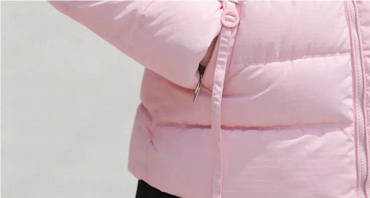 Thickened and Padded Hooded Puffer Jacket for Women