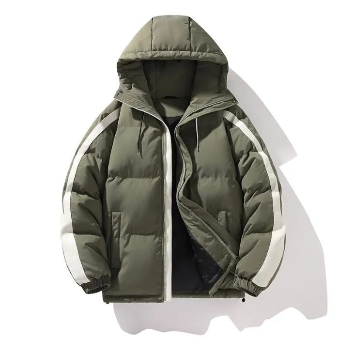 Thickened and Water-resistant Puffer Jacket for Stylish Men's Wear