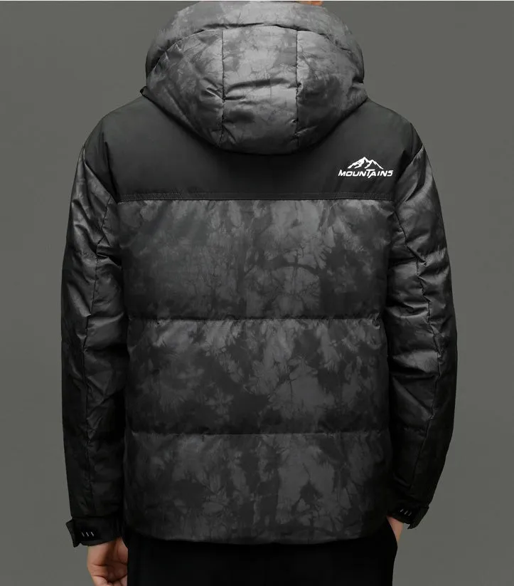Thickened and Windproof Patchwork Down Jacket