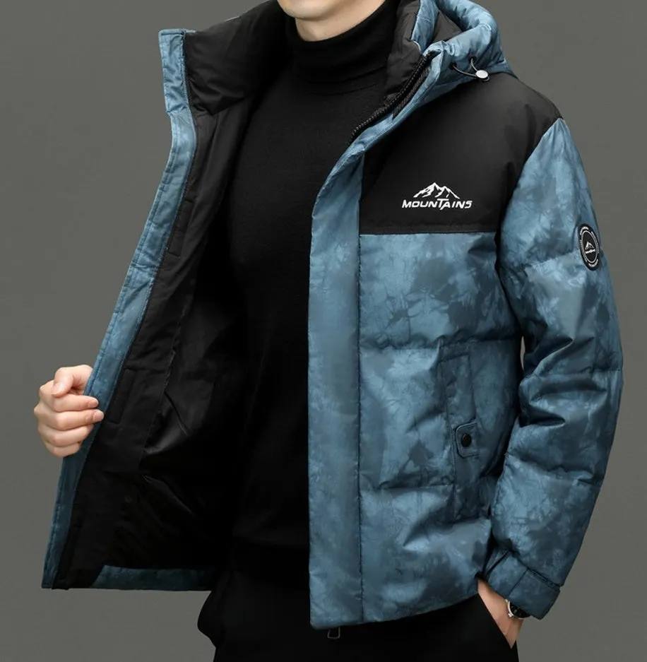 Thickened and Windproof Patchwork Down Jacket