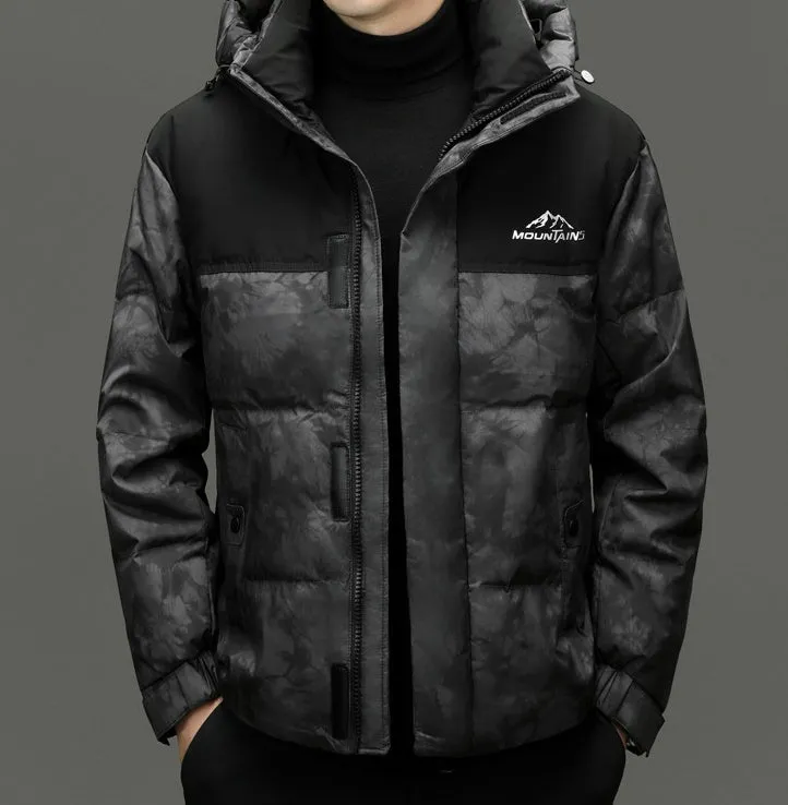 Thickened and Windproof Patchwork Down Jacket