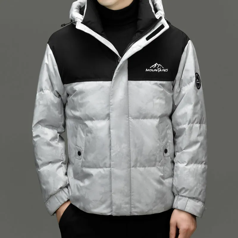 Thickened and Windproof Patchwork Down Jacket