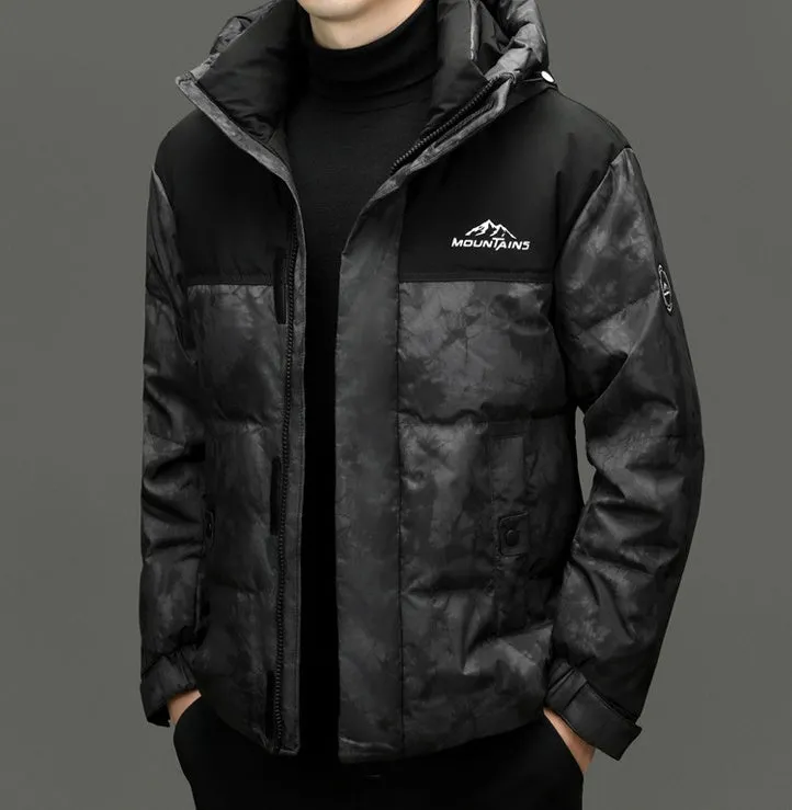 Thickened and Windproof Patchwork Down Jacket