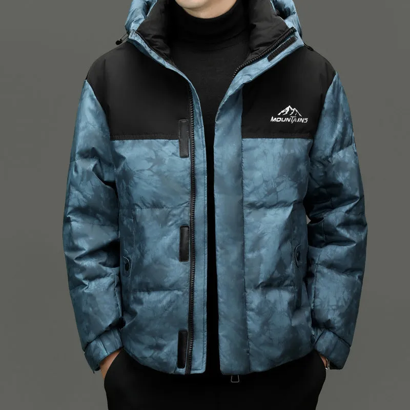 Thickened and Windproof Patchwork Down Jacket