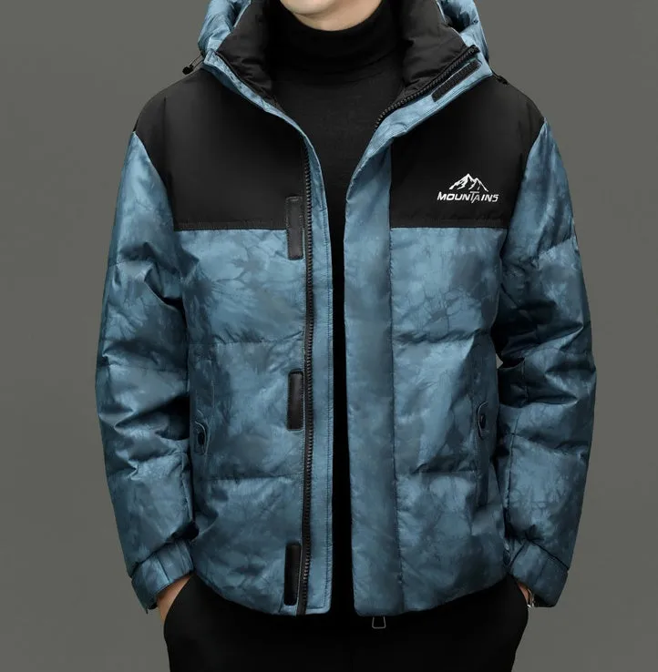 Thickened and Windproof Patchwork Down Jacket
