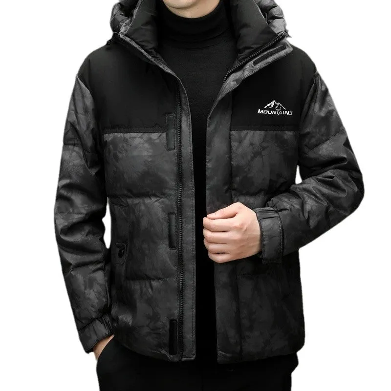 Thickened and Windproof Patchwork Down Jacket