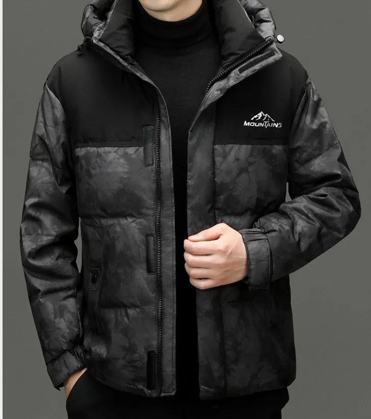Thickened and Windproof Patchwork Down Jacket