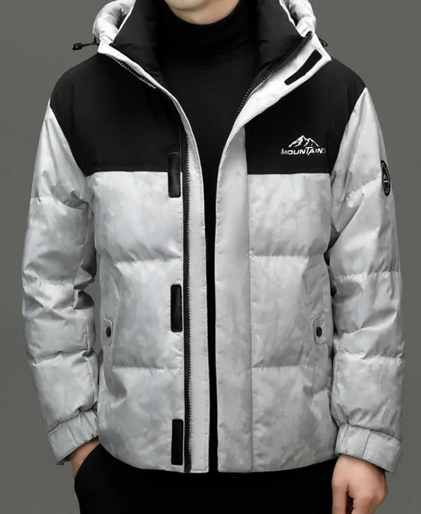 Thickened and Windproof Patchwork Down Jacket