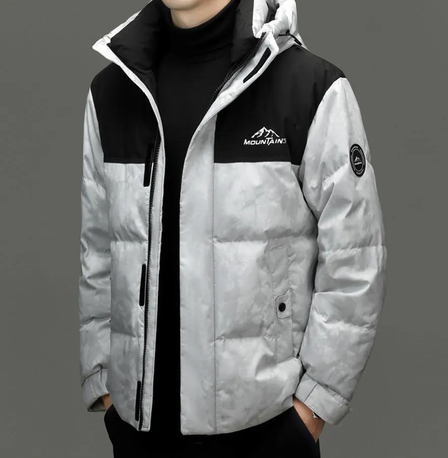 Thickened and Windproof Patchwork Down Jacket