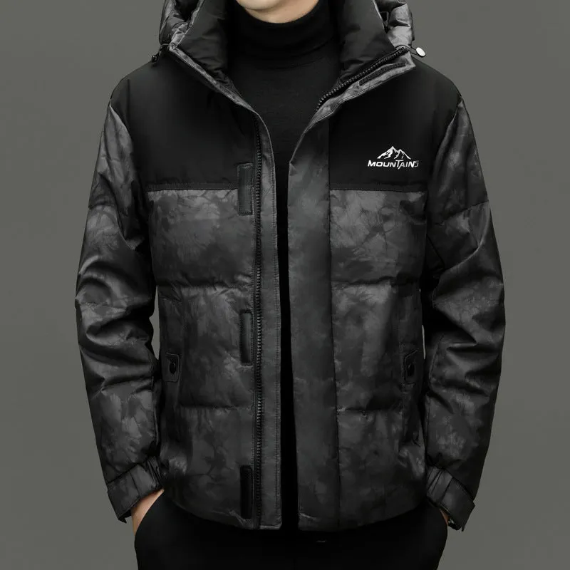 Thickened and Windproof Patchwork Down Jacket