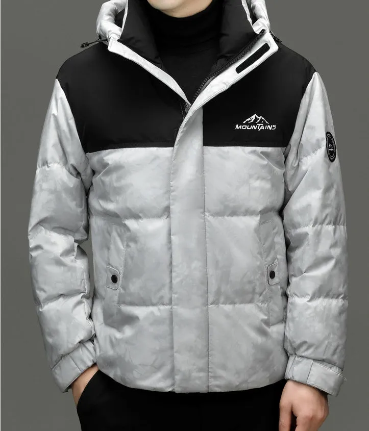 Thickened and Windproof Patchwork Down Jacket