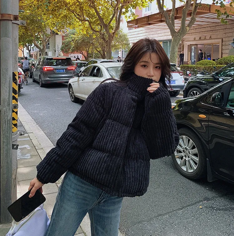 Thickened Hooded Padded Puffer Jacket for Women