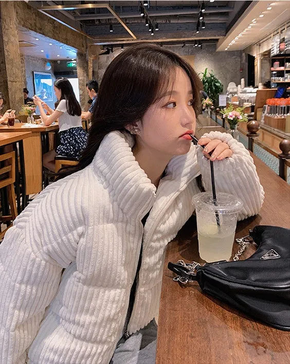 Thickened Hooded Padded Puffer Jacket for Women