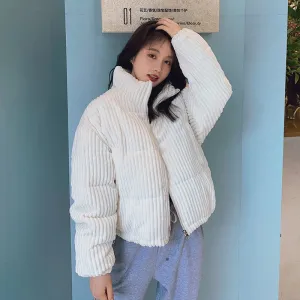 Thickened Hooded Padded Puffer Jacket for Women