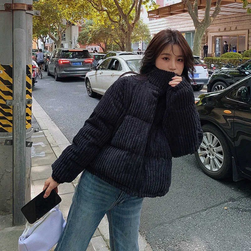 Thickened Hooded Padded Puffer Jacket for Women