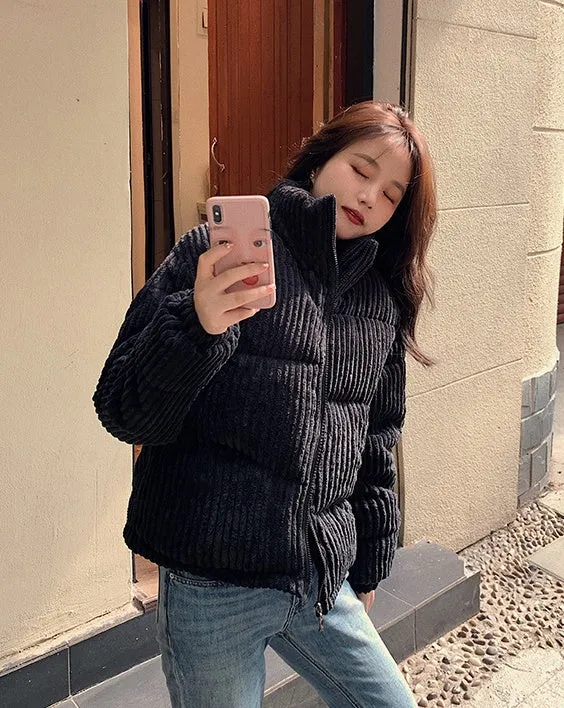 Thickened Hooded Padded Puffer Jacket for Women