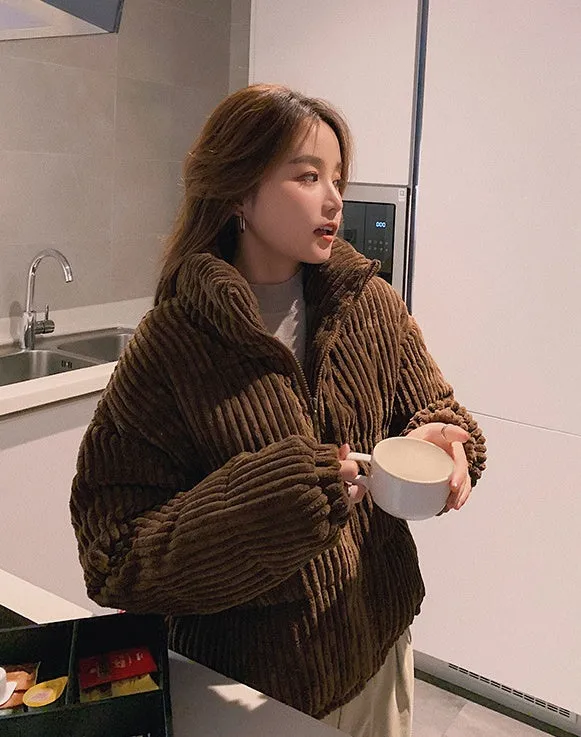 Thickened Hooded Padded Puffer Jacket for Women