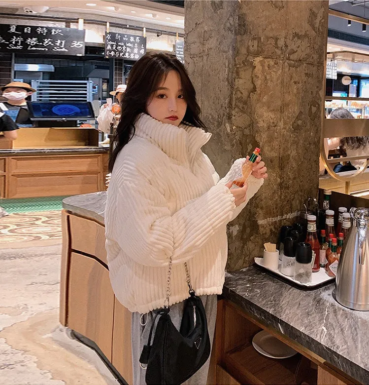 Thickened Hooded Padded Puffer Jacket for Women