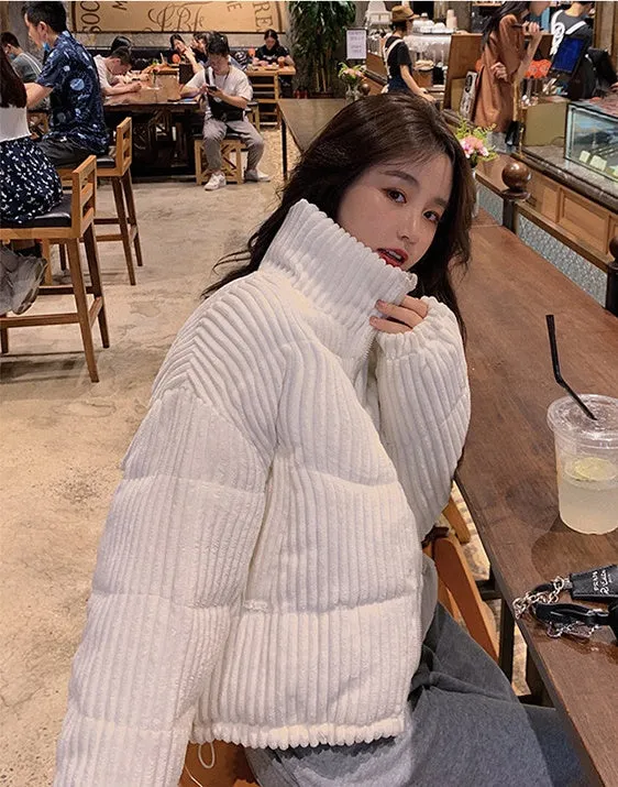 Thickened Hooded Padded Puffer Jacket for Women
