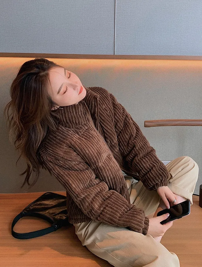 Thickened Hooded Padded Puffer Jacket for Women