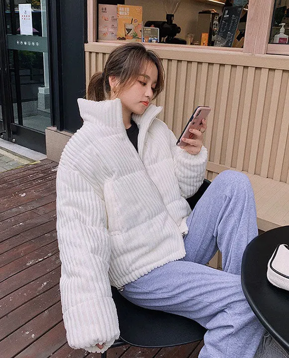 Thickened Hooded Padded Puffer Jacket for Women