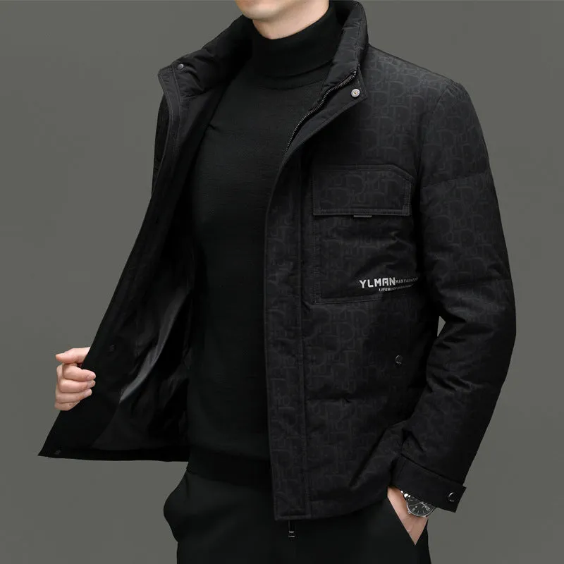 Thickened Padded Puffer Jacket for Business and Casual Wear