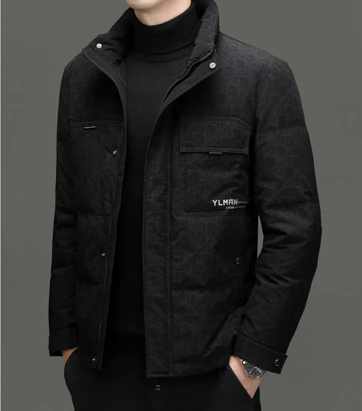 Thickened Padded Puffer Jacket for Business and Casual Wear