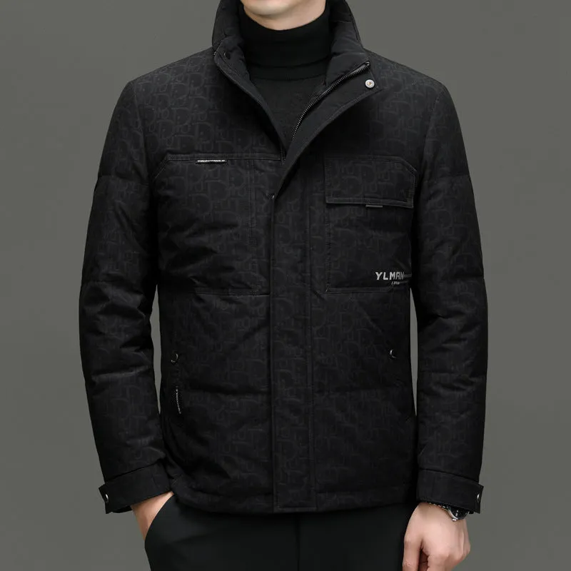 Thickened Padded Puffer Jacket for Business and Casual Wear