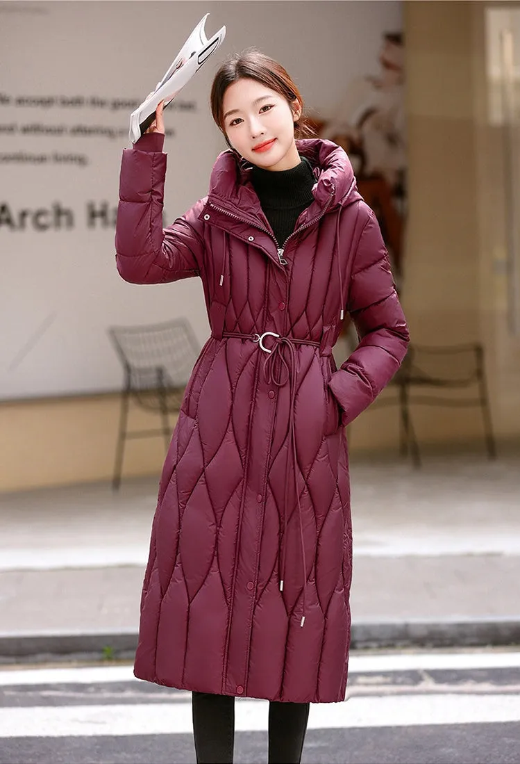 Thickened Quilted and Solid Color Windproof Puffer Jacket for Women
