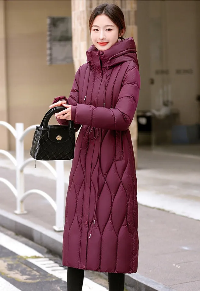 Thickened Quilted and Solid Color Windproof Puffer Jacket for Women