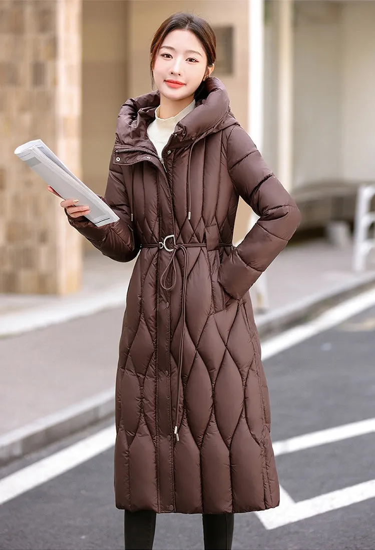 Thickened Quilted and Solid Color Windproof Puffer Jacket for Women