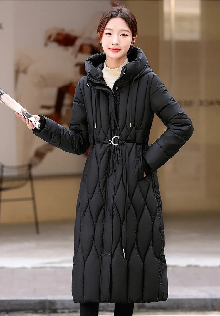 Thickened Quilted and Solid Color Windproof Puffer Jacket for Women