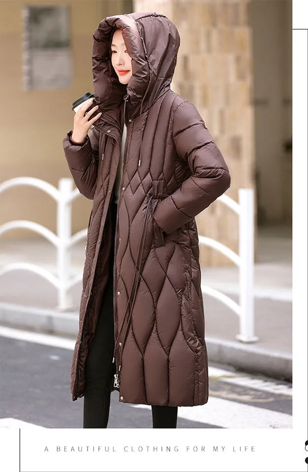 Thickened Quilted and Solid Color Windproof Puffer Jacket for Women