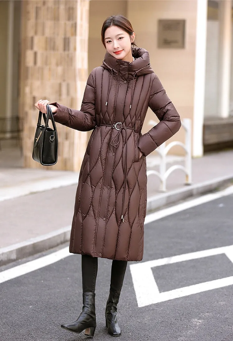 Thickened Quilted and Solid Color Windproof Puffer Jacket for Women