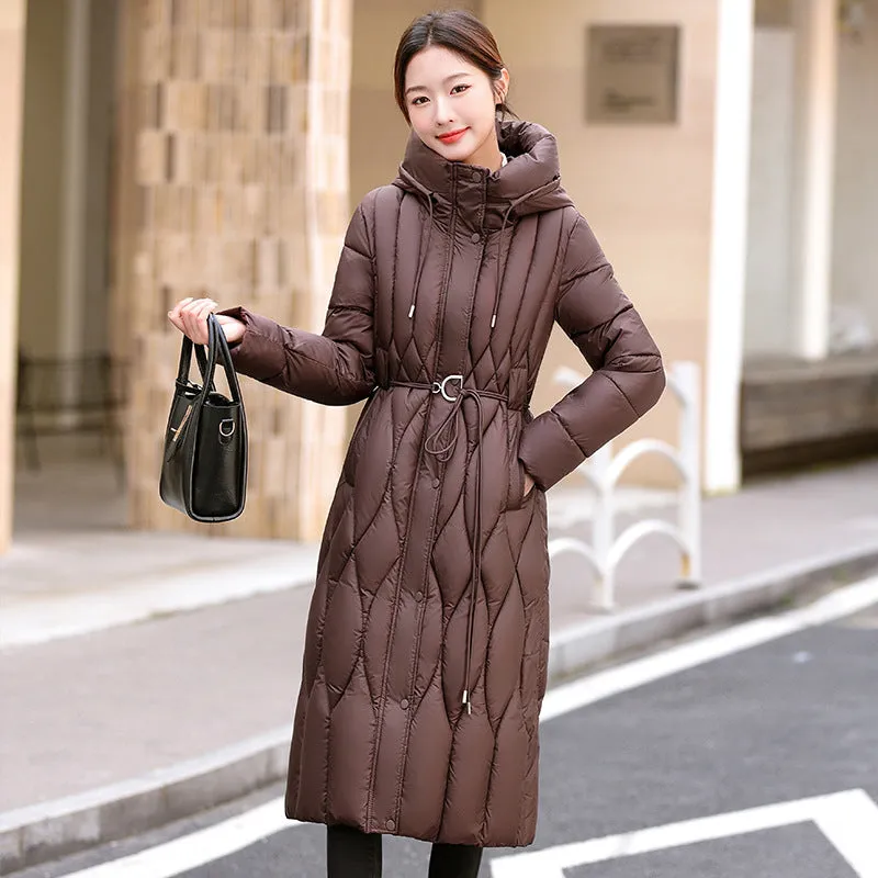 Thickened Quilted and Solid Color Windproof Puffer Jacket for Women