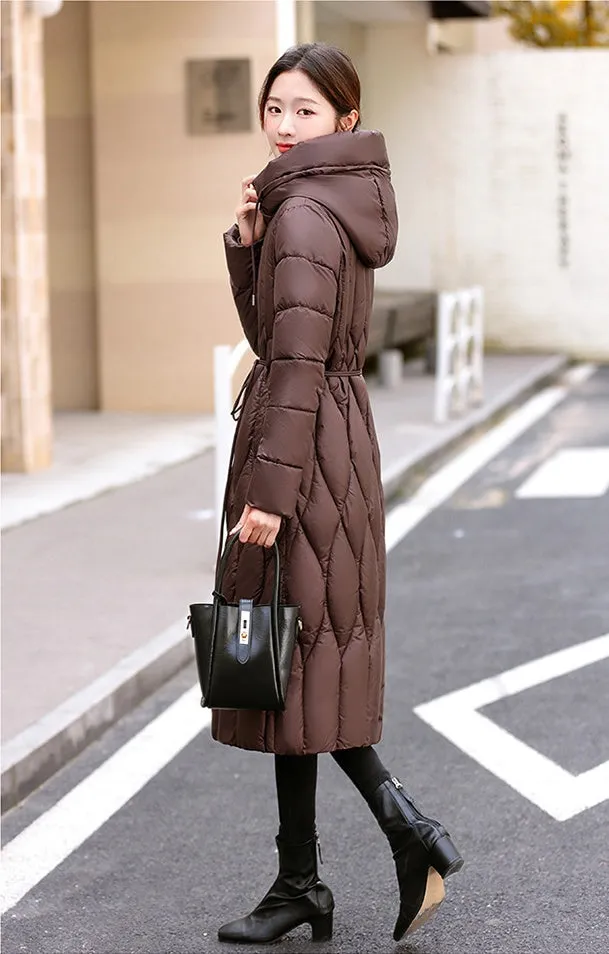 Thickened Quilted and Solid Color Windproof Puffer Jacket for Women