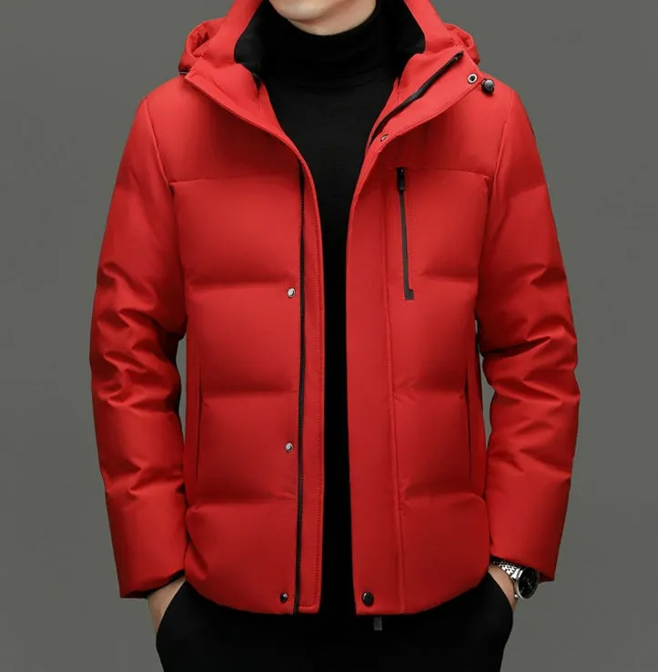 Thickened Quilted Down Down Jacket for Men