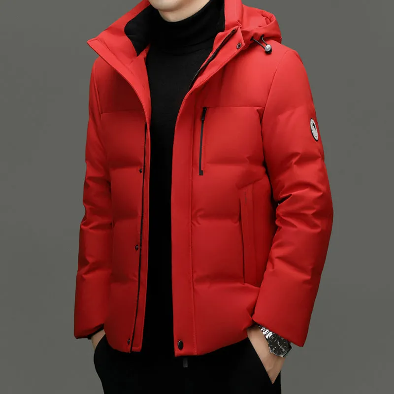 Thickened Quilted Down Down Jacket for Men