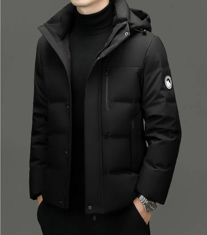 Thickened Quilted Down Down Jacket for Men