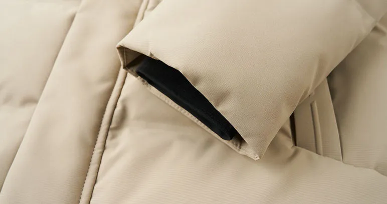 Thickened Quilted Down Down Jacket for Men
