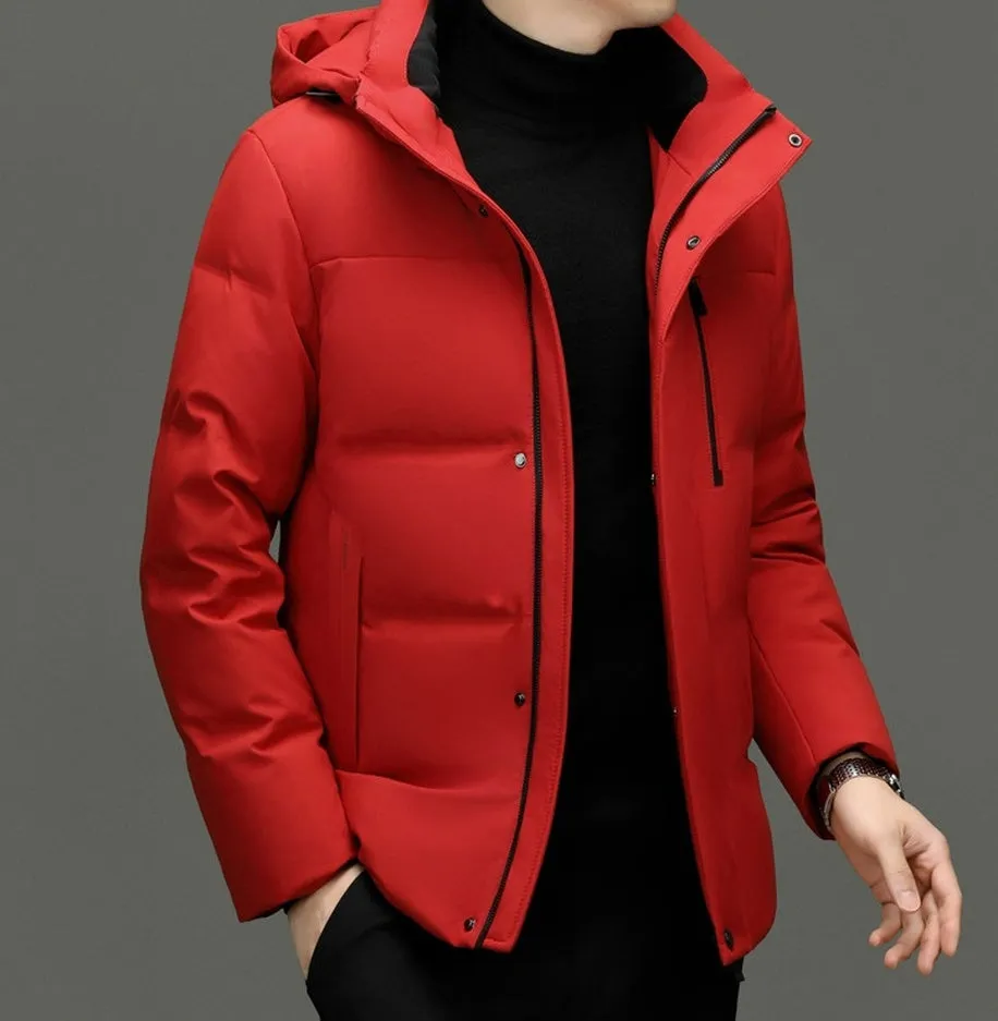 Thickened Quilted Down Down Jacket for Men