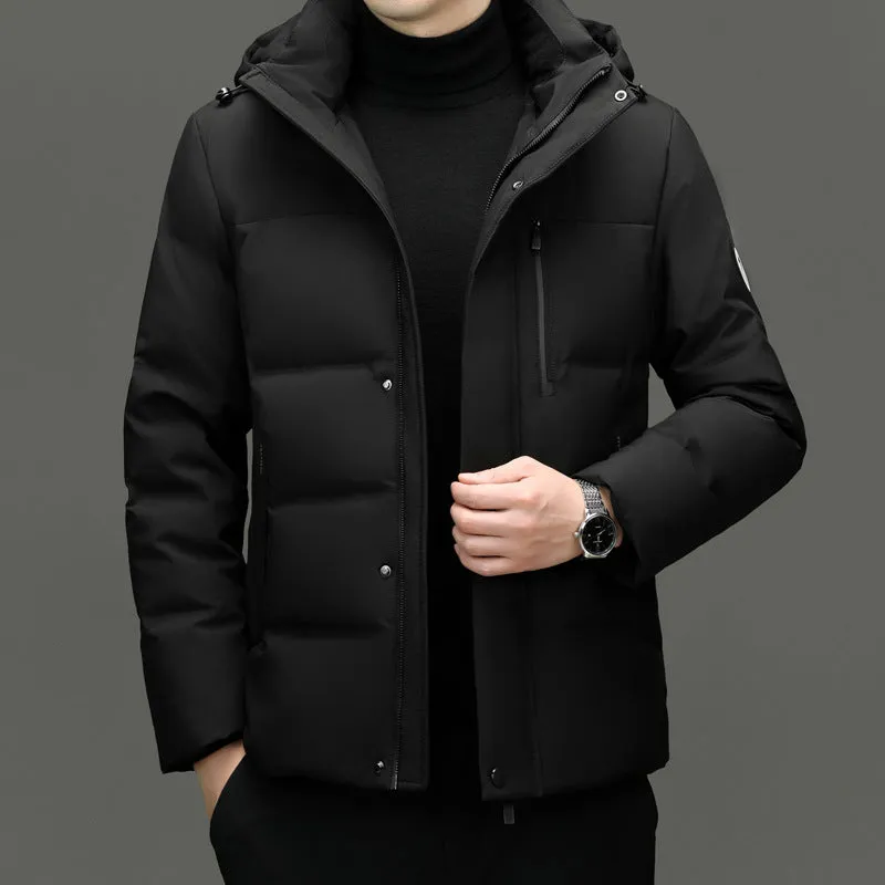 Thickened Quilted Down Down Jacket for Men