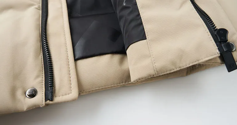Thickened Quilted Down Down Jacket for Men