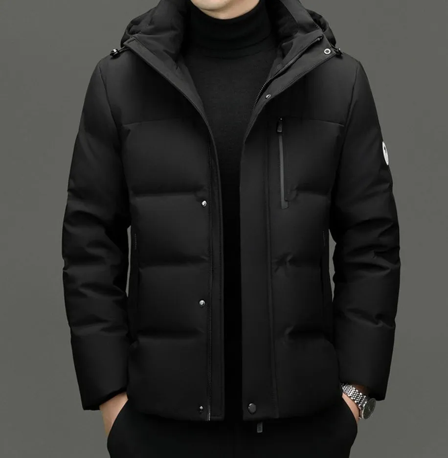 Thickened Quilted Down Down Jacket for Men