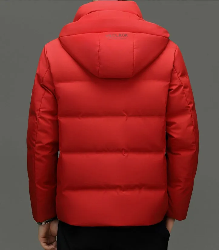 Thickened Quilted Down Down Jacket for Men