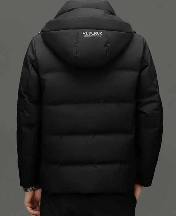 Thickened Quilted Down Down Jacket for Men