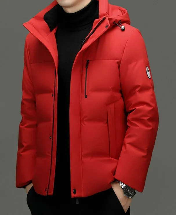 Thickened Quilted Down Down Jacket for Men