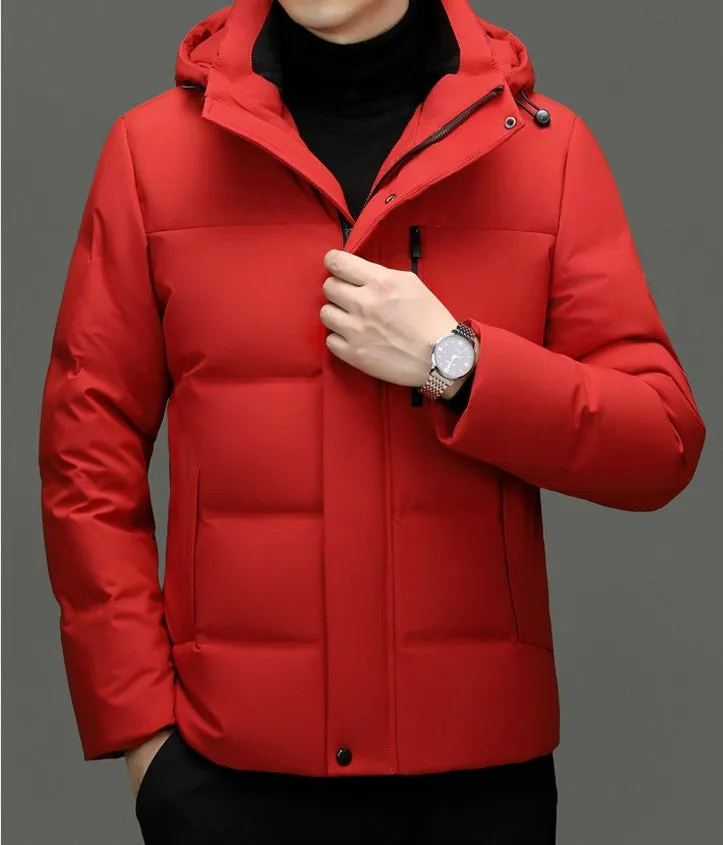 Thickened Quilted Down Down Jacket for Men